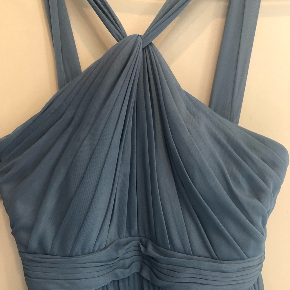 Dusty Blue Chiffon Homecoming/Bridesmaid Dress